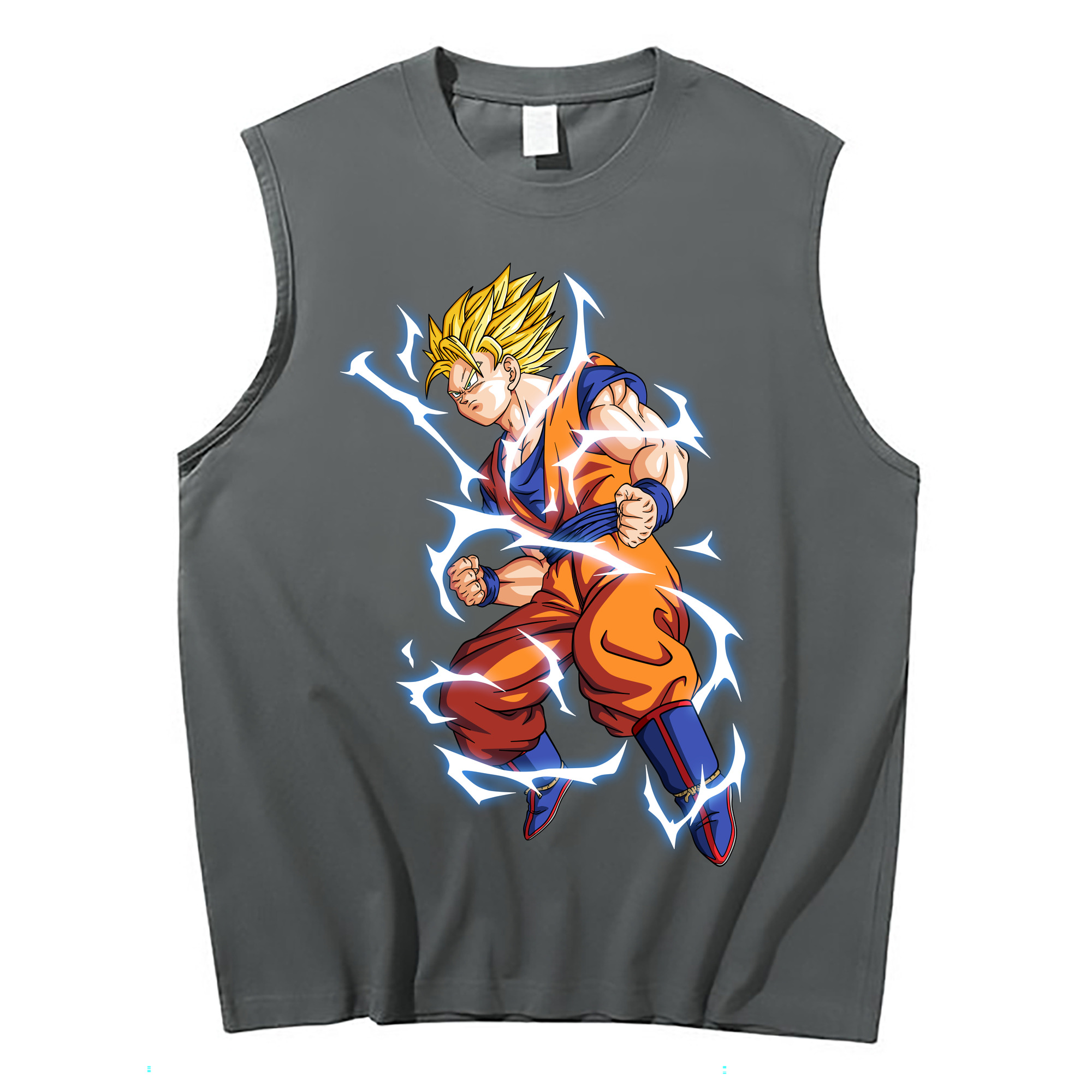 （画像用） ドラゴンボール 孫悟空（そん ごくう）Son Goku カカロット DRAGON BALL Kakarotto コットン100％タンクトップ（フロントプリント）